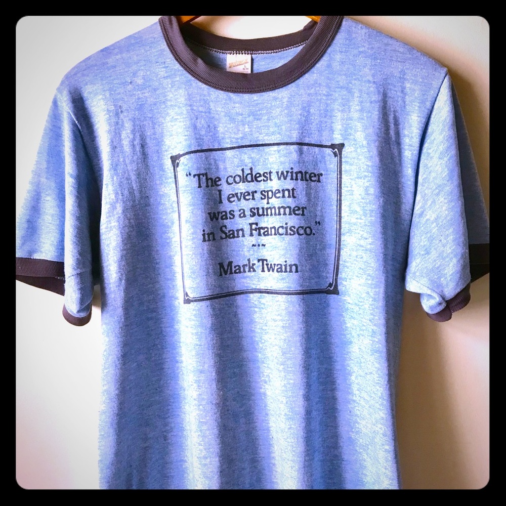 Vintage unisex Mark Twain quote t-shirt